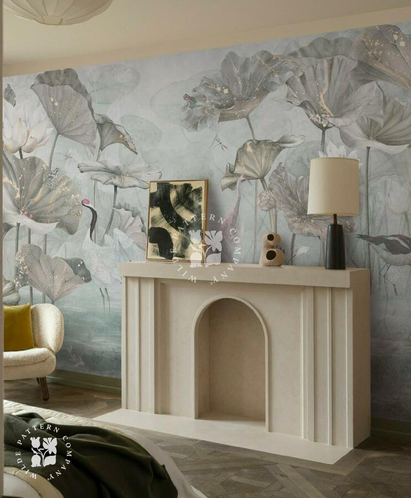 Water Lillies, Oriental Wallpaper