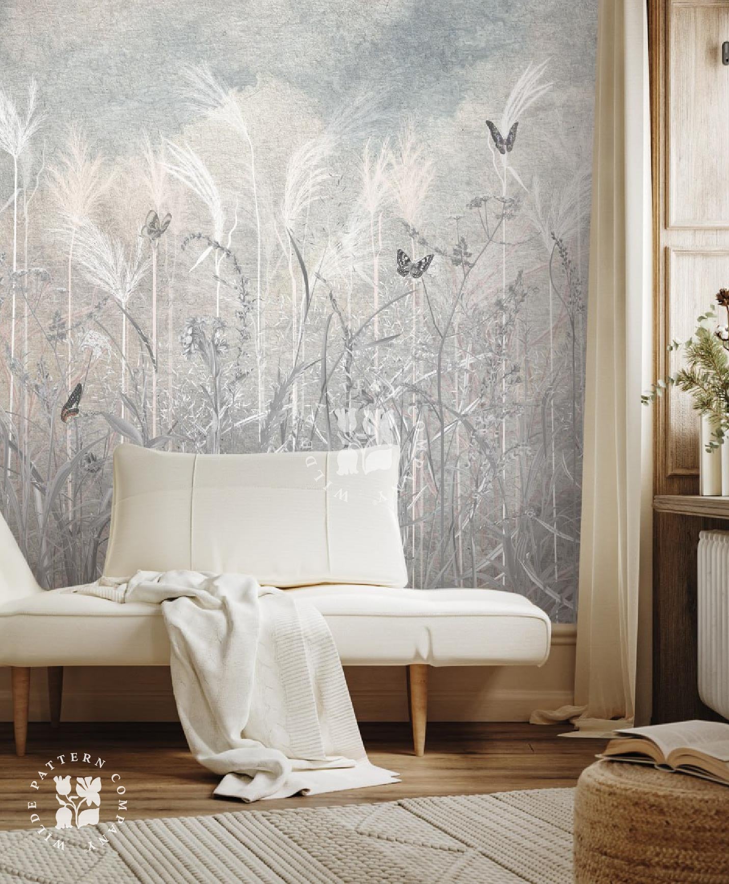 Fresco Meadow, Oriental Wallpaper