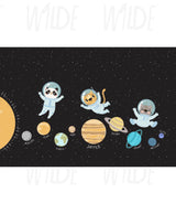 Cute Kids space theme Wallpaper by Wilde Pattern Company