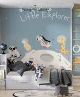 Cute Kids space theme Wallpaper by Wilde Pattern Company