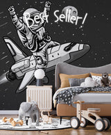 Cute Kids space theme Wallpaper by Wilde Pattern Company