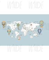 world map Cute Kids Wallpaper by Wilde Pattern Company