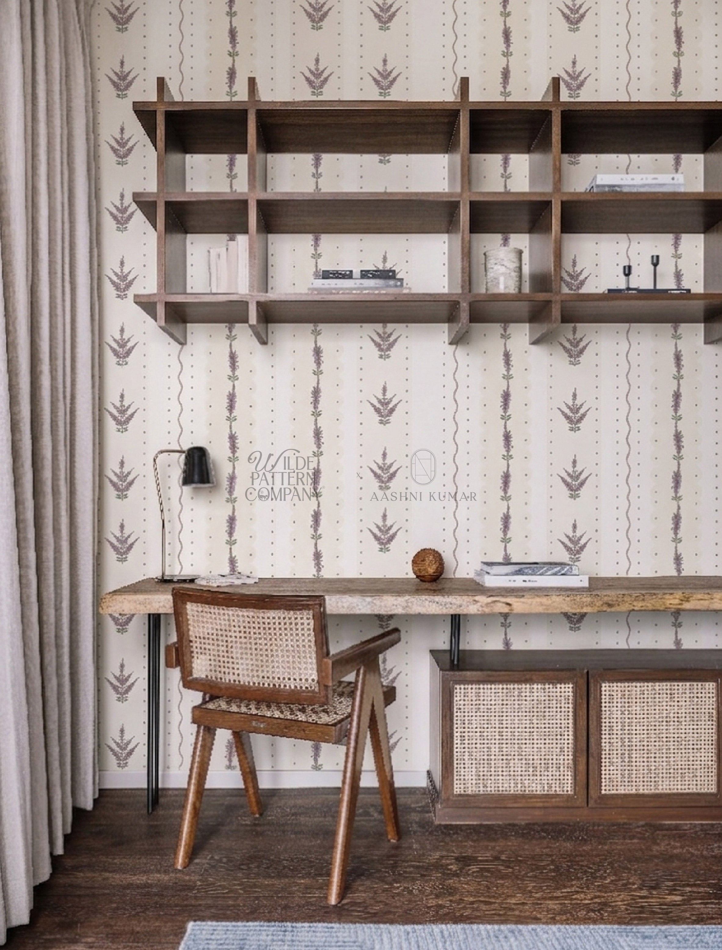 The Garland Stripe Wallpaper