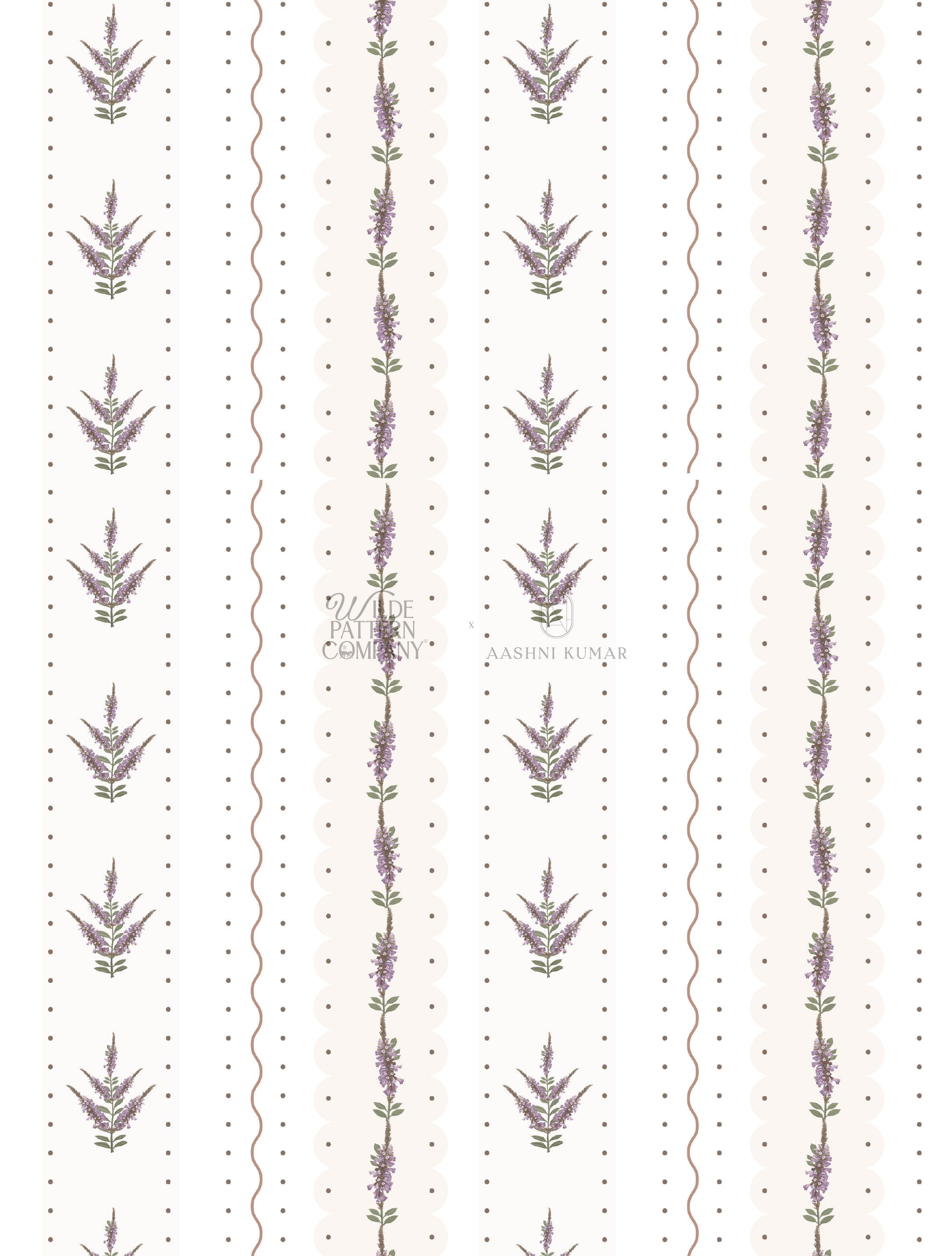 The Garland Stripe Wallpaper
