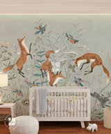 Foxy Tales, Woodland Kids Wallpaper