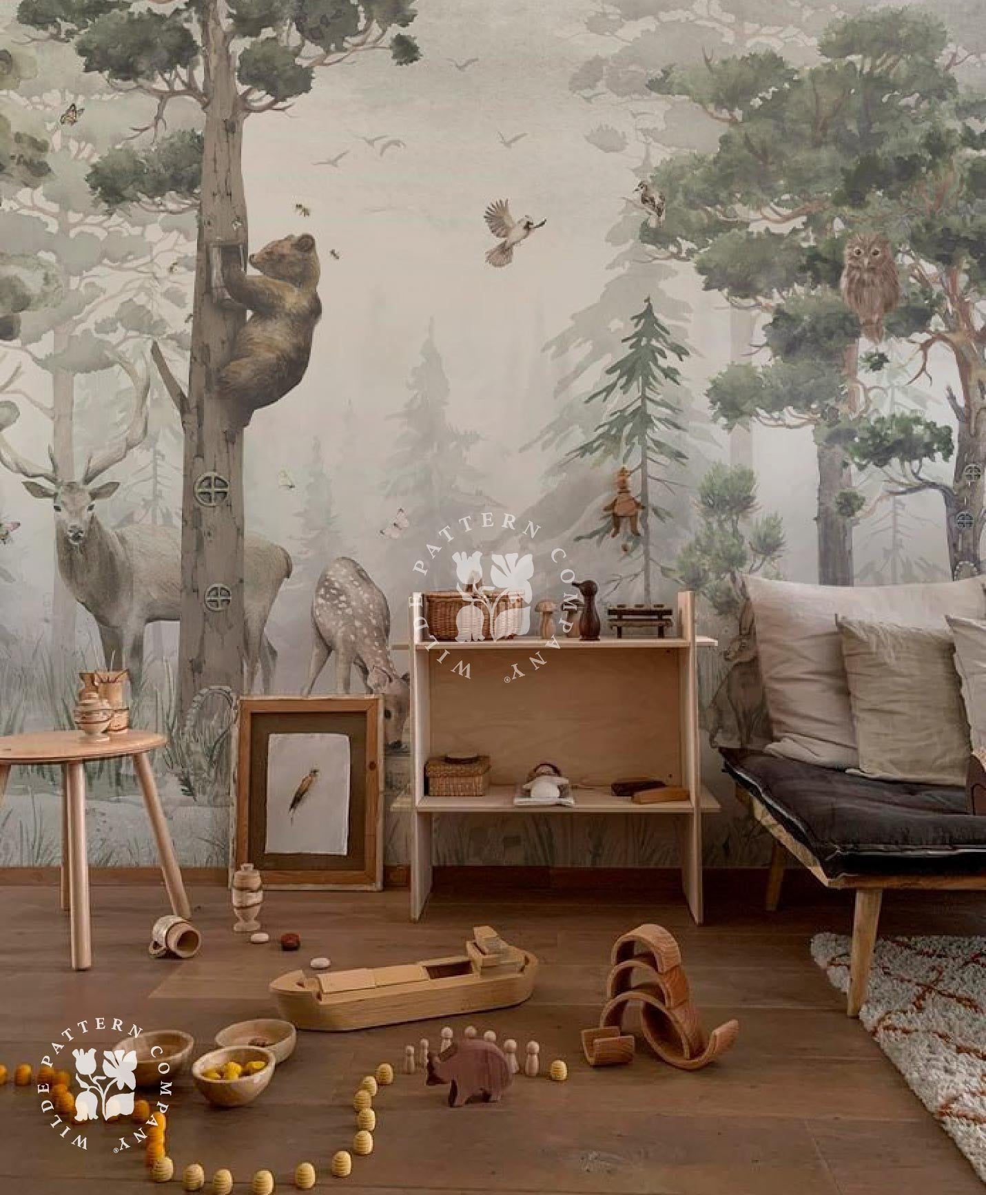 In the Middle of the Forest, Woodland Kids Wallpaper