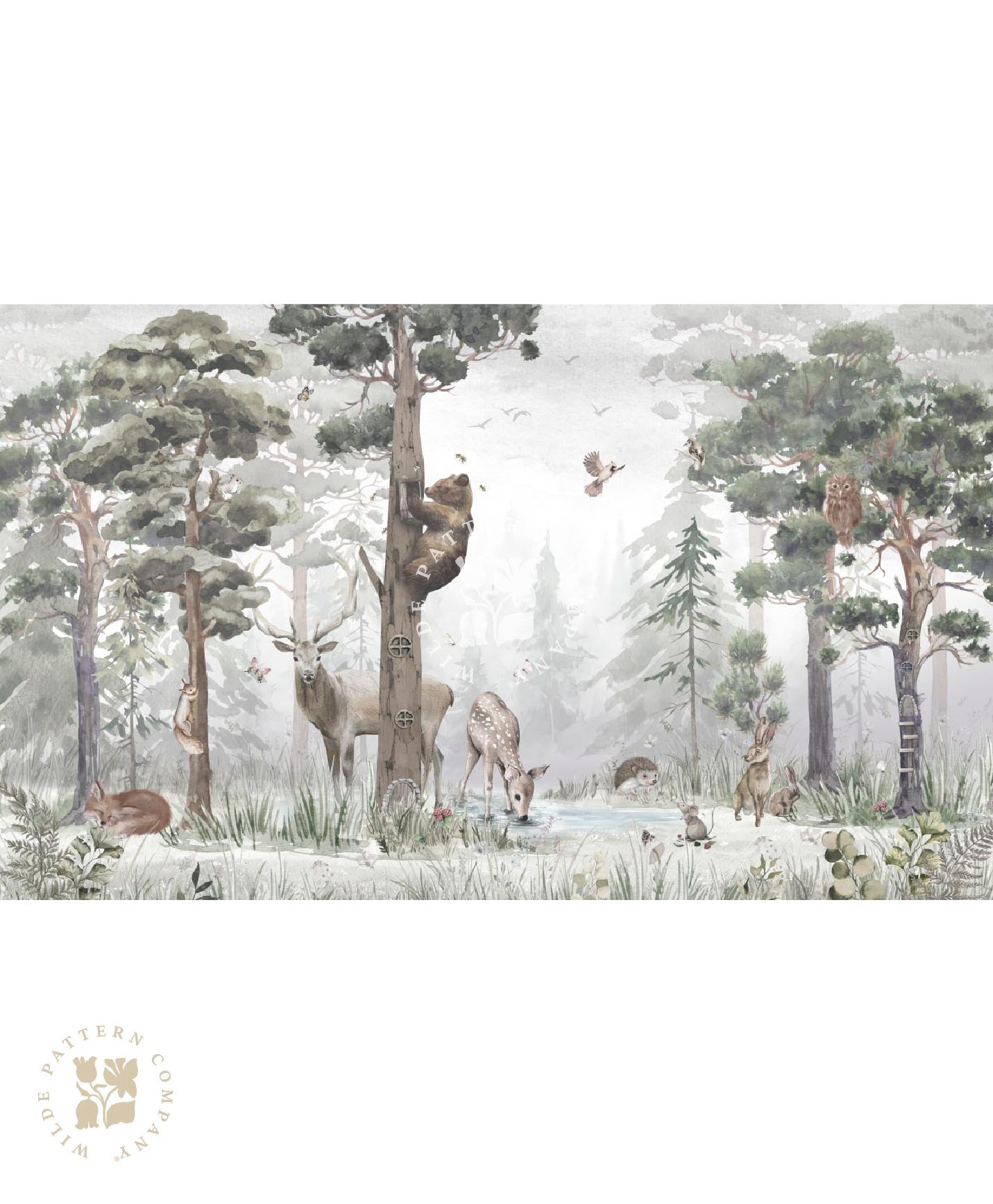 In the Middle of the Forest, Woodland Kids Wallpaper