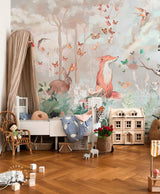 Forest Friends, Woodland Kids Wallpaper