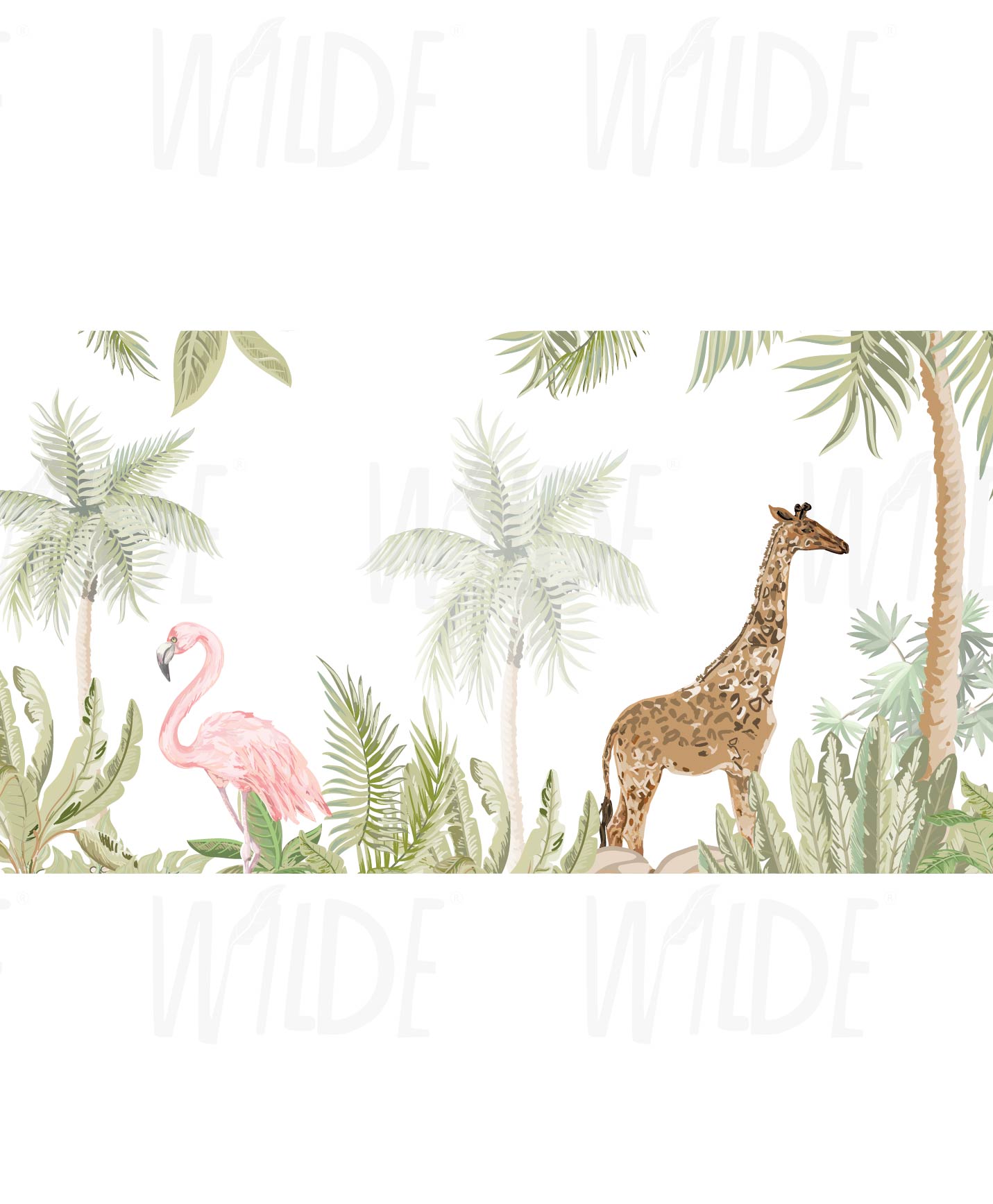 Cute Kids pastel safari animals Wallpaper by Wilde Pattern Company