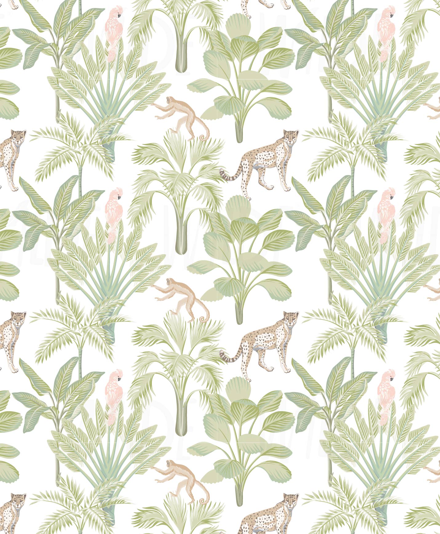 Cute Kids safari animals Wallpaper by Wilde Pattern Company