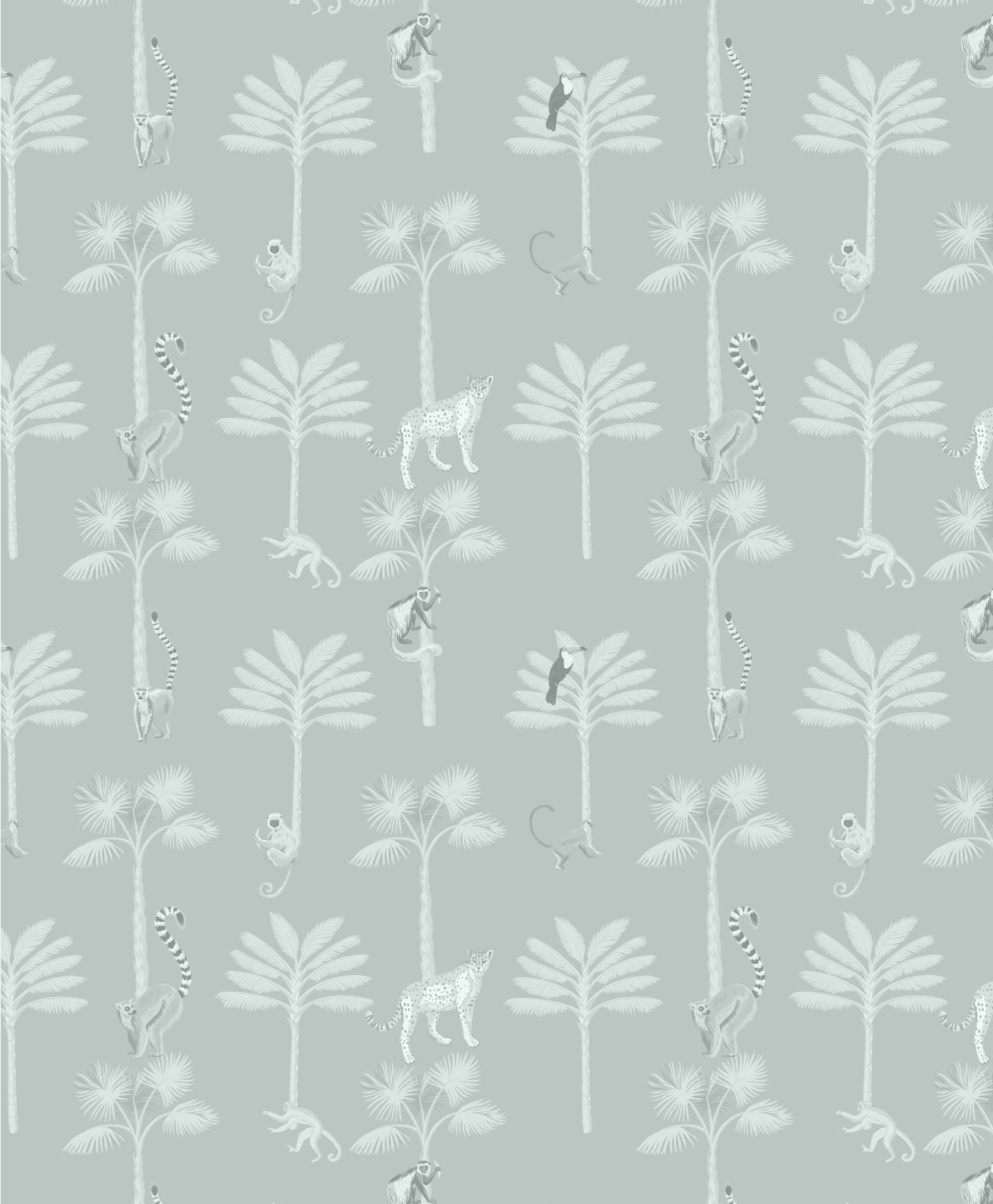 Cute Kids safari animals Wallpaper by Wilde Pattern Company