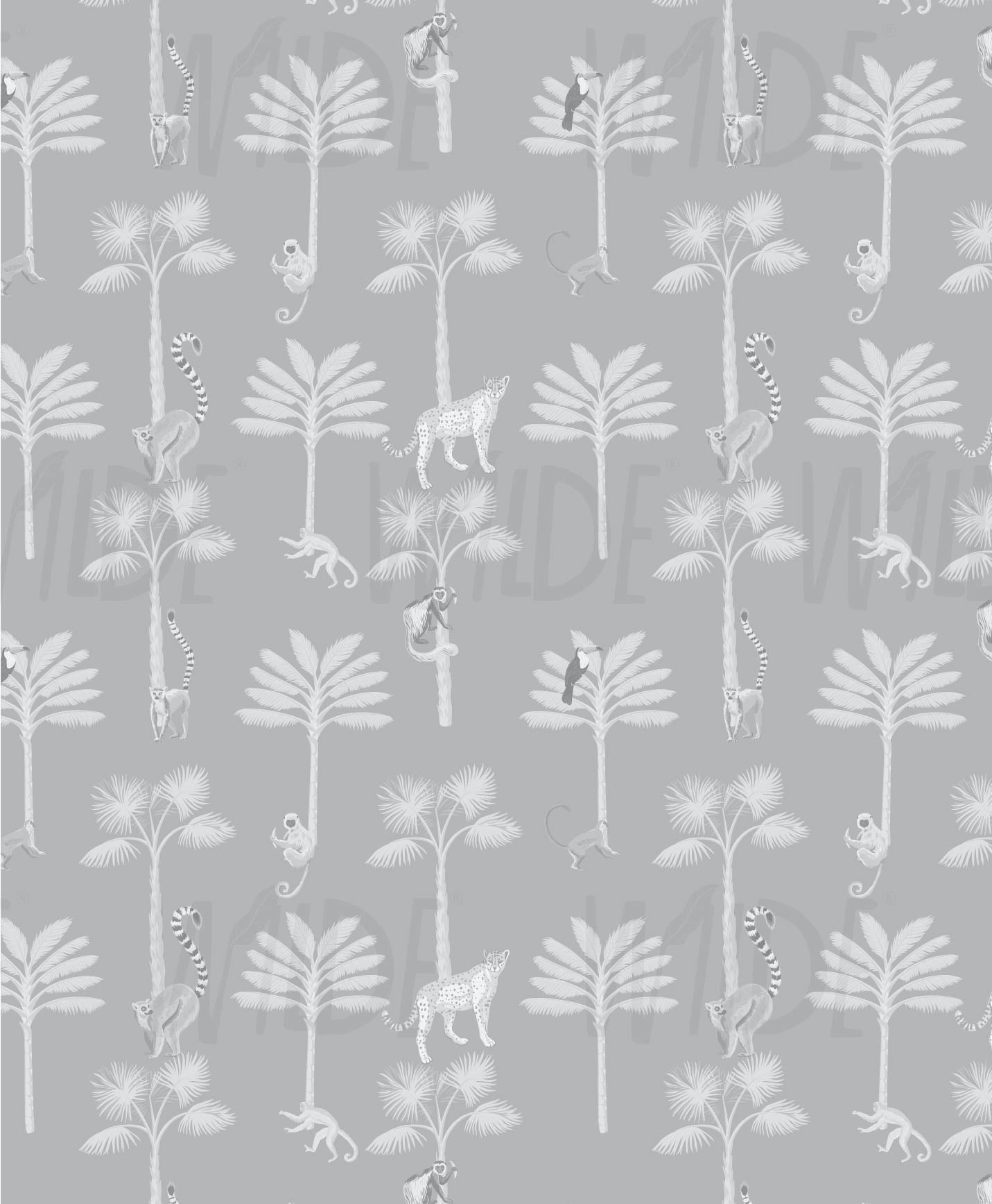 Cute Kids safari animals Wallpaper by Wilde Pattern Company