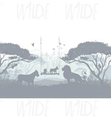 Cute Kids safari animals Wallpaper by Wilde Pattern Company