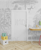 Cute Kids safari animals Wallpaper by Wilde Pattern Company