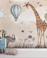 Cute Kids safari animals Wallpaper by Wilde Pattern Company