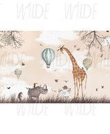 Cute Kids safari animals Wallpaper by Wilde Pattern Company