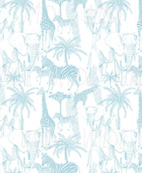 Cute Kids pastel safari animals Wallpaper by Wilde Pattern Company