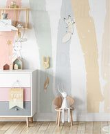 Cute Kids pastel animal Wallpaper by Wilde Pattern Company