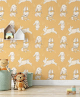 Cute Kids pastel animal Wallpaper by Wilde Pattern Company