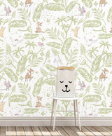 Cute Kids pastel animal Wallpaper by Wilde Pattern Company