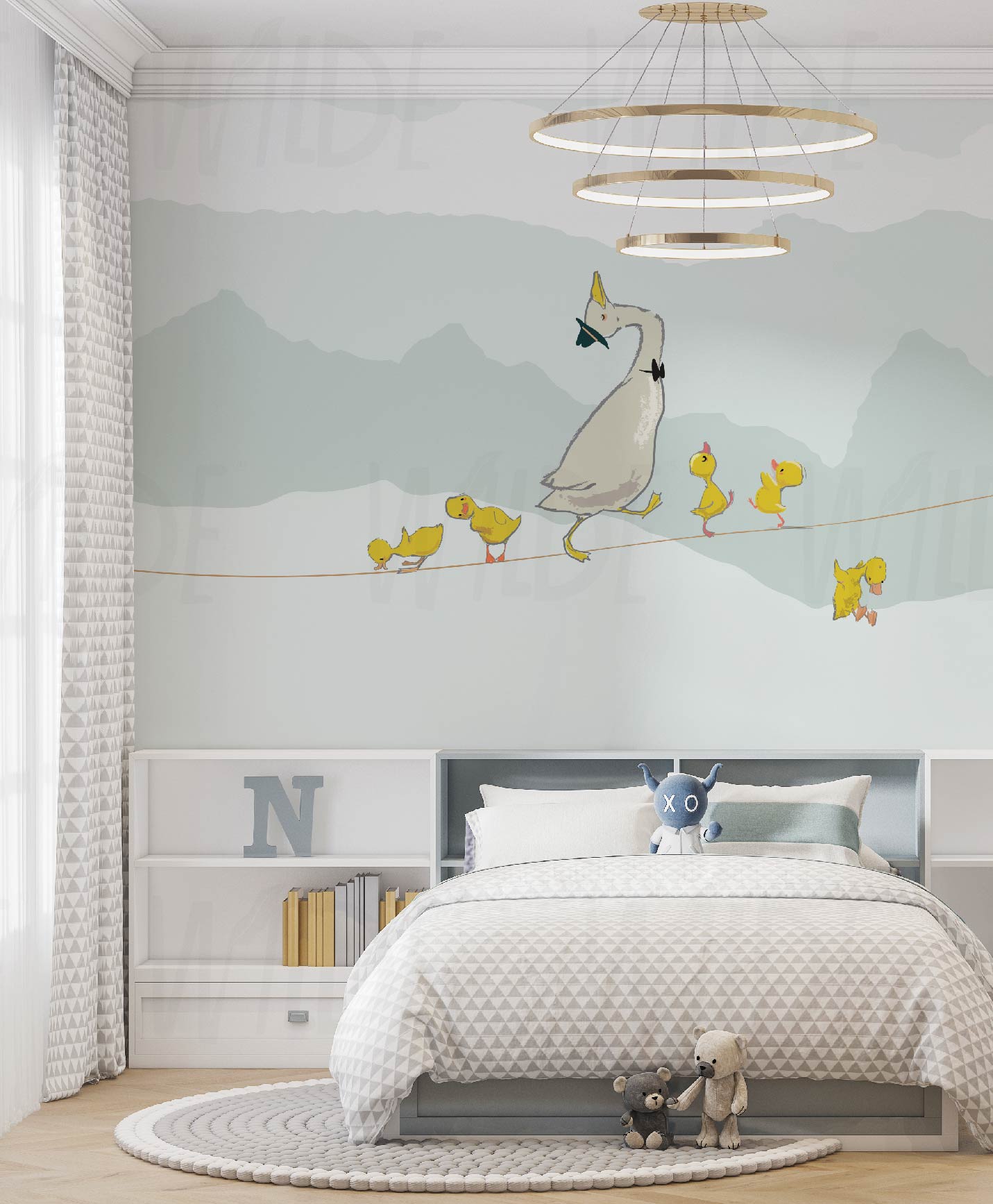 Cute Kids pastel animal Wallpaper by Wilde Pattern Company