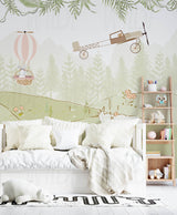 Cute Kids pastel animal Wallpaper by Wilde Pattern Company