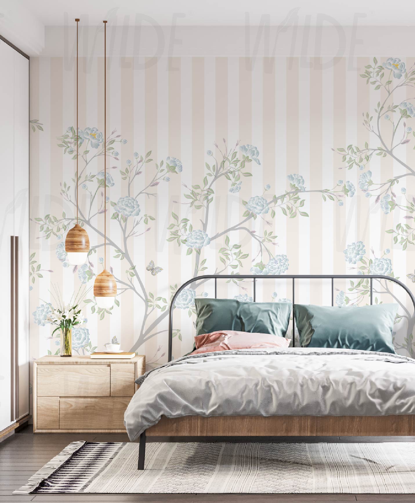 Cute Kids floral Wallpaper by Wilde Pattern Company