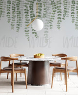 Wisteria Greens, Tropical Wallpaper