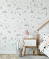 Cute Kids dreamy woodland animal Wallpaper by Wilde Pattern Company