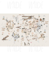 World in the Woodlands, Kids World Map Wallpaper