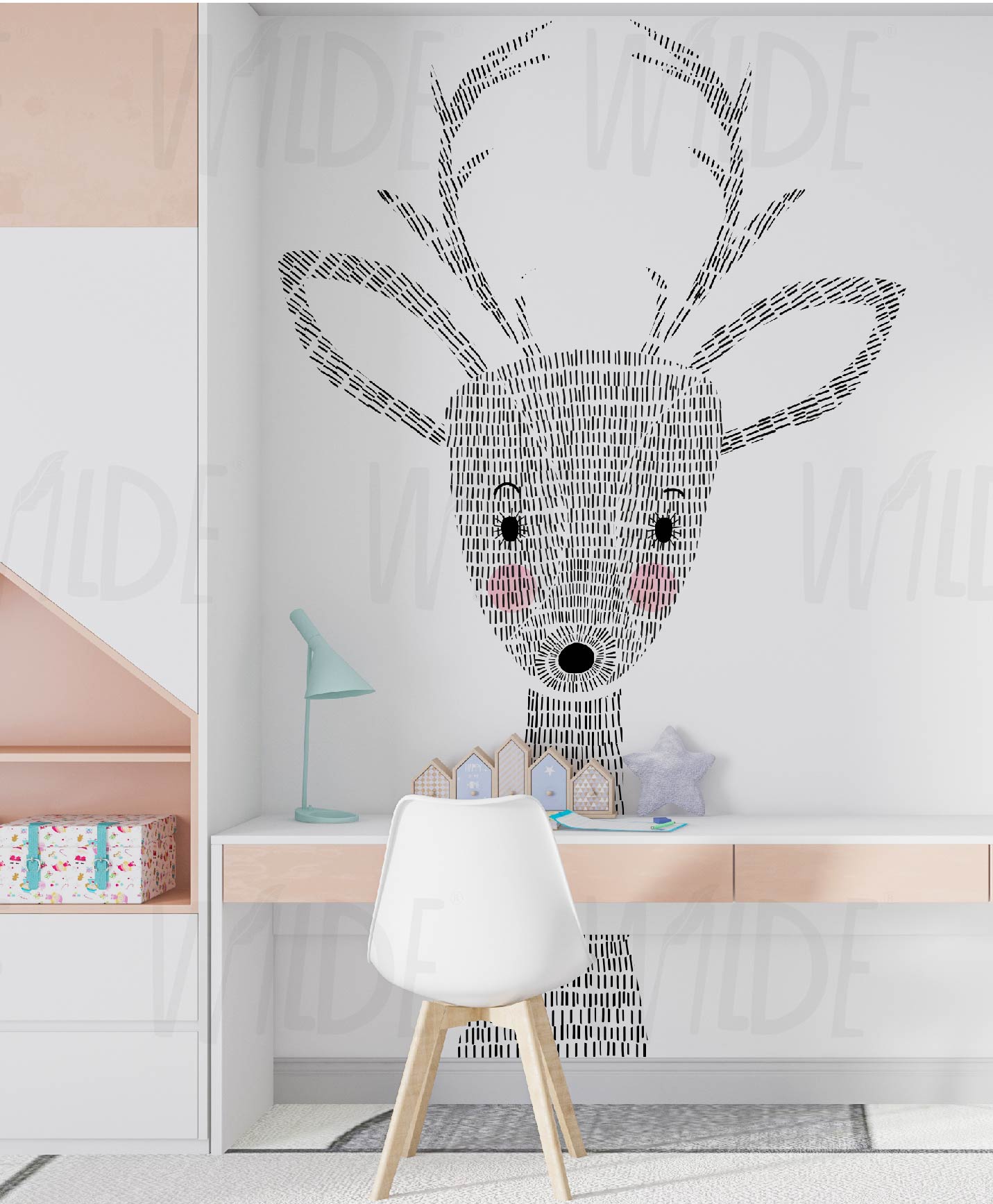 Cute Kids dreamy woodland Wallpaper by Wilde Pattern Company