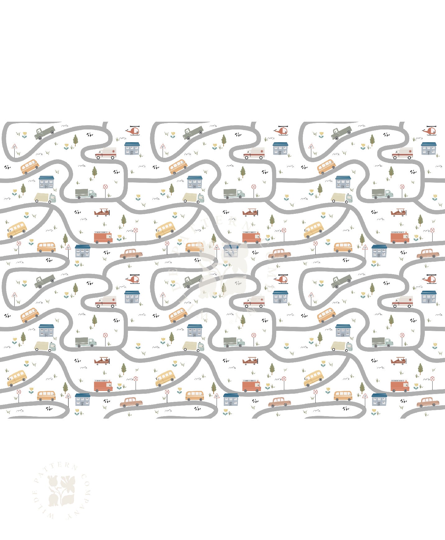 Winding Ways, Kids Car Wallpaper Roll