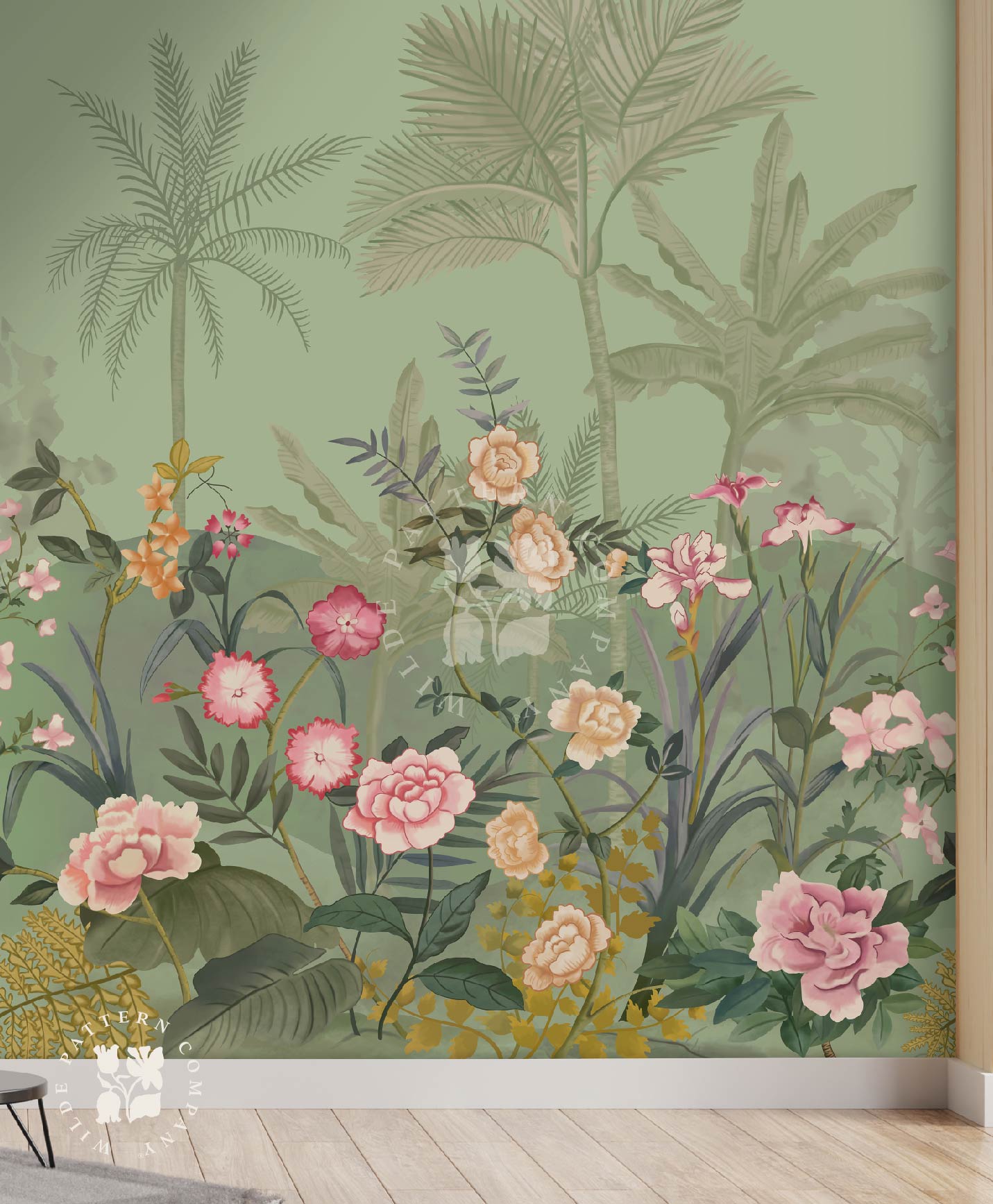 Blush Tropic in Sage Green