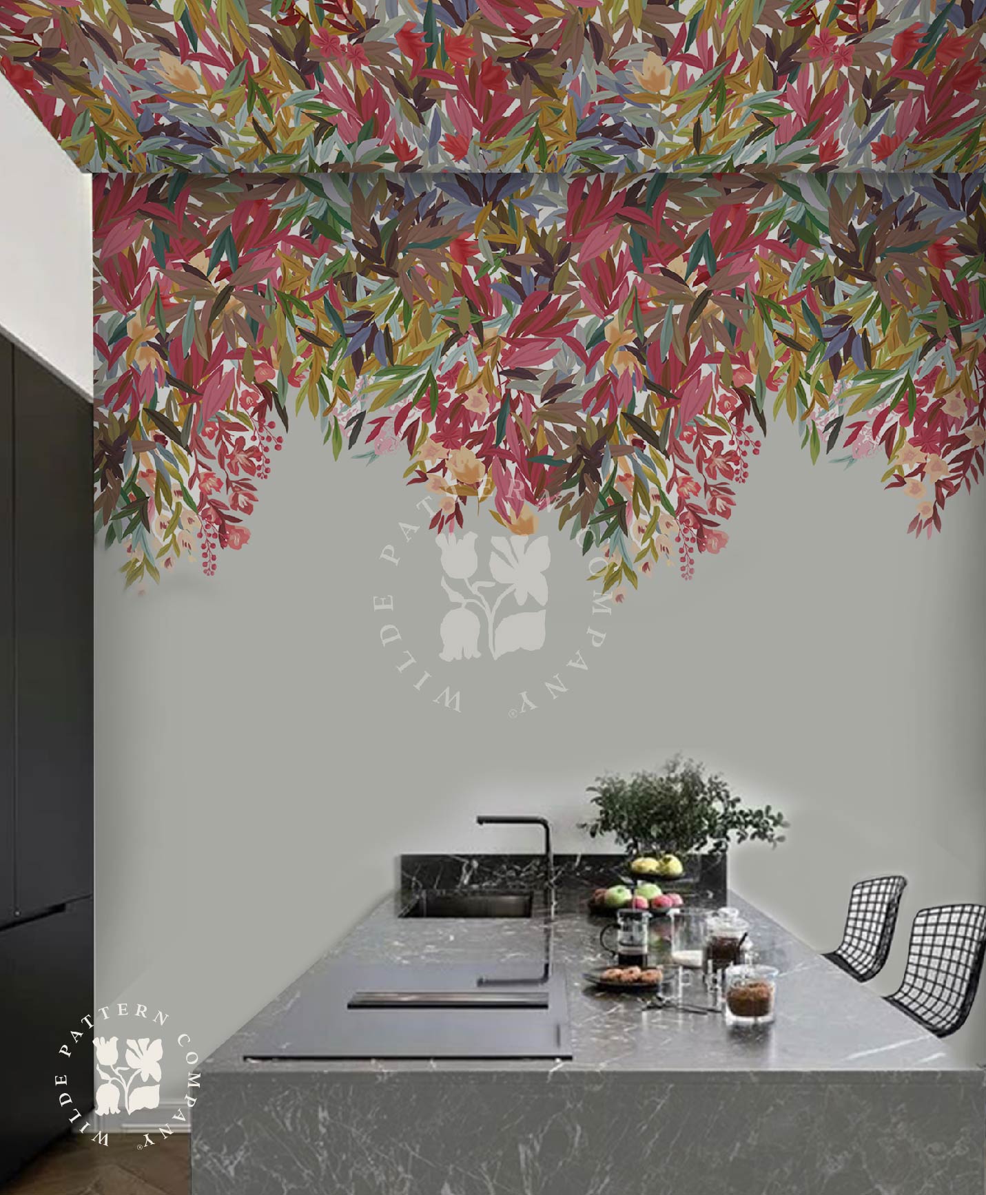 Wilde Canopy, Floral Ceiling Mural