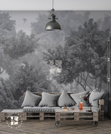 Serengeti Canopy, Monochrome Wallpaper