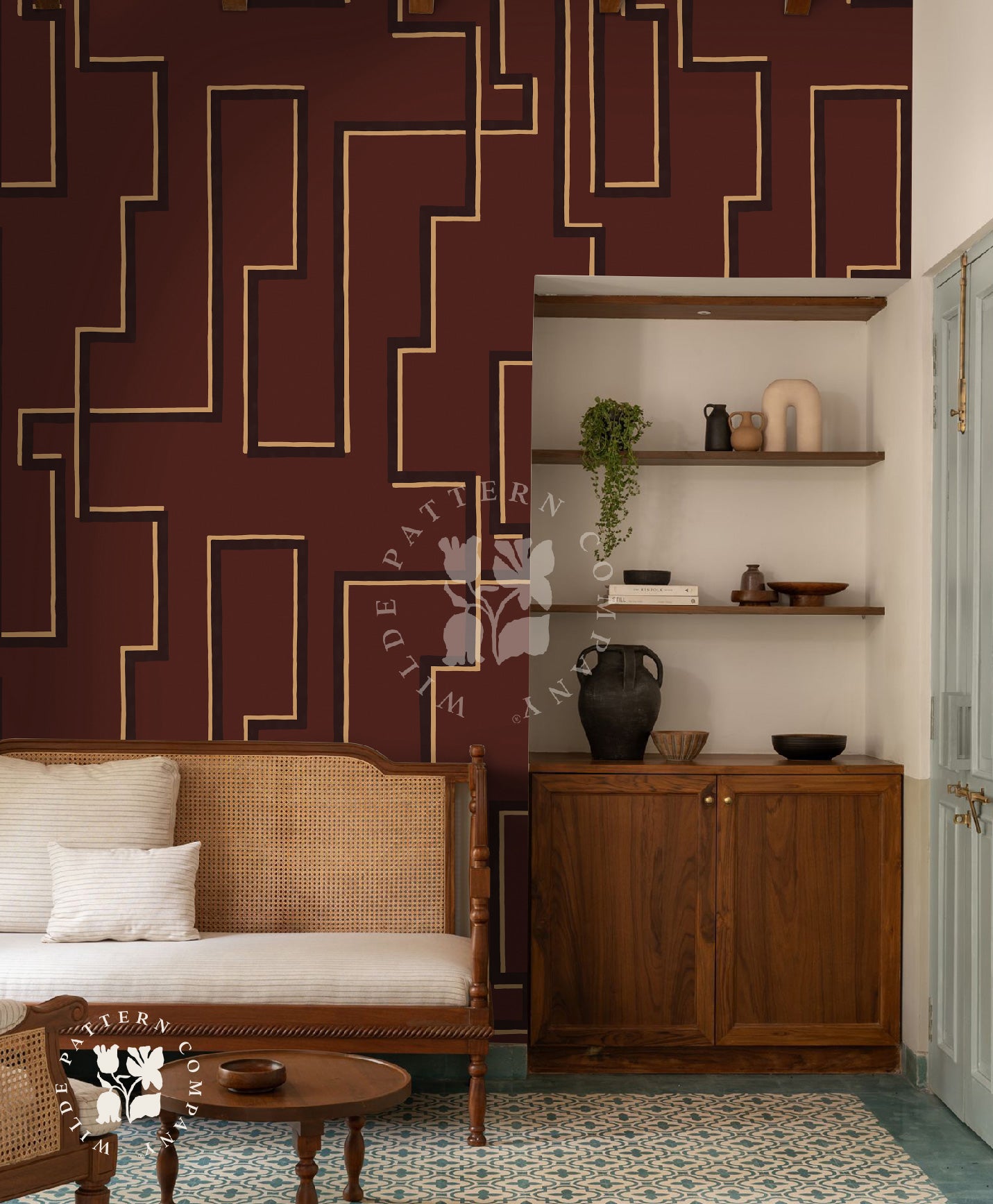 Malabar Maze (Maroon)