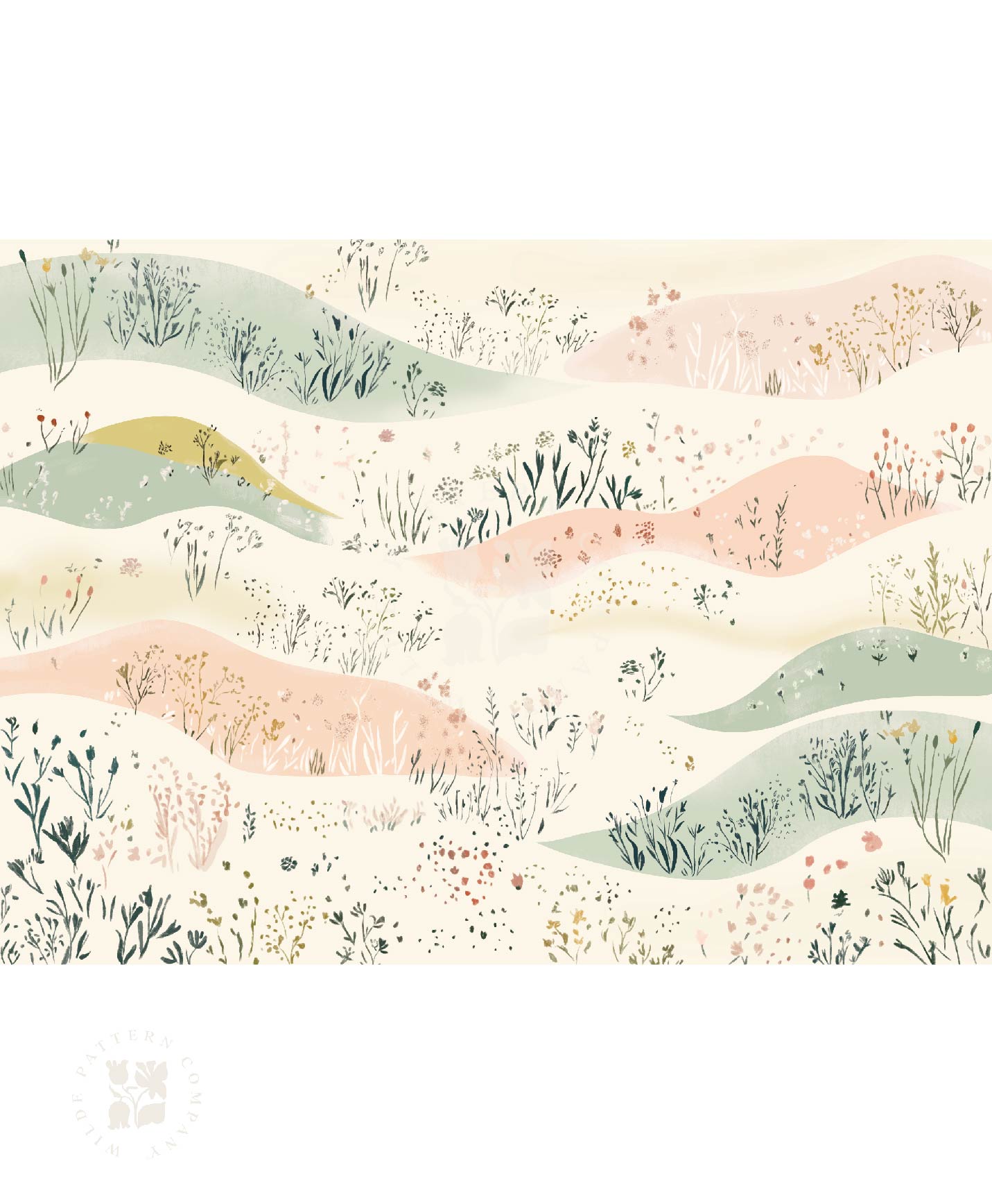 Meadow Haze, Kids Floral Wallpaper