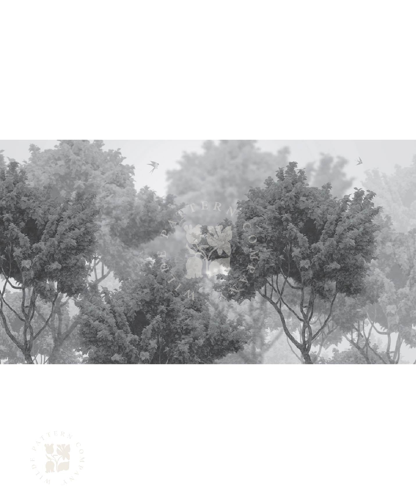 Serengeti Canopy, Monochrome Wallpaper