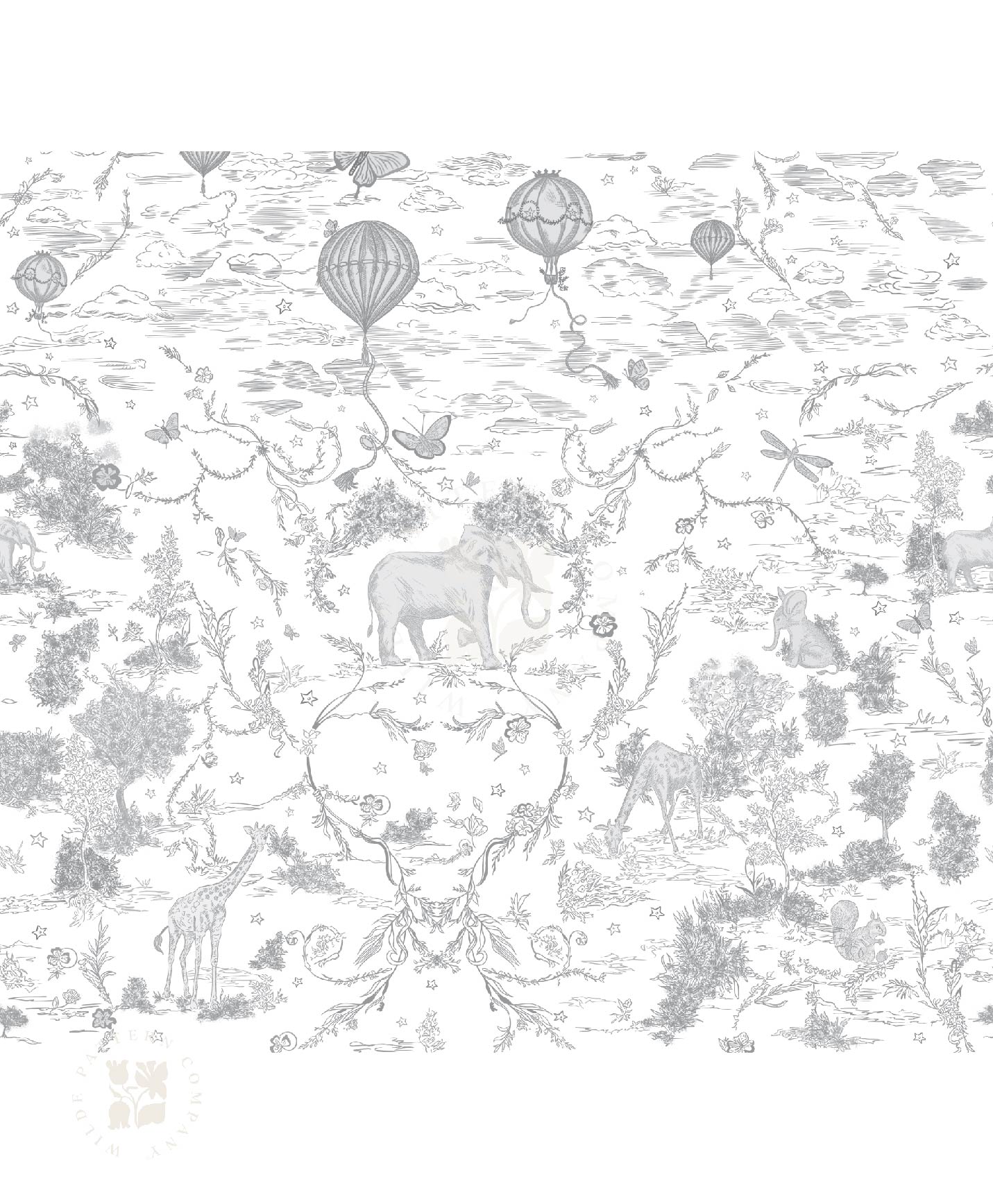 J’adore Paris in Black, Toile Safari Kids Wallpaper