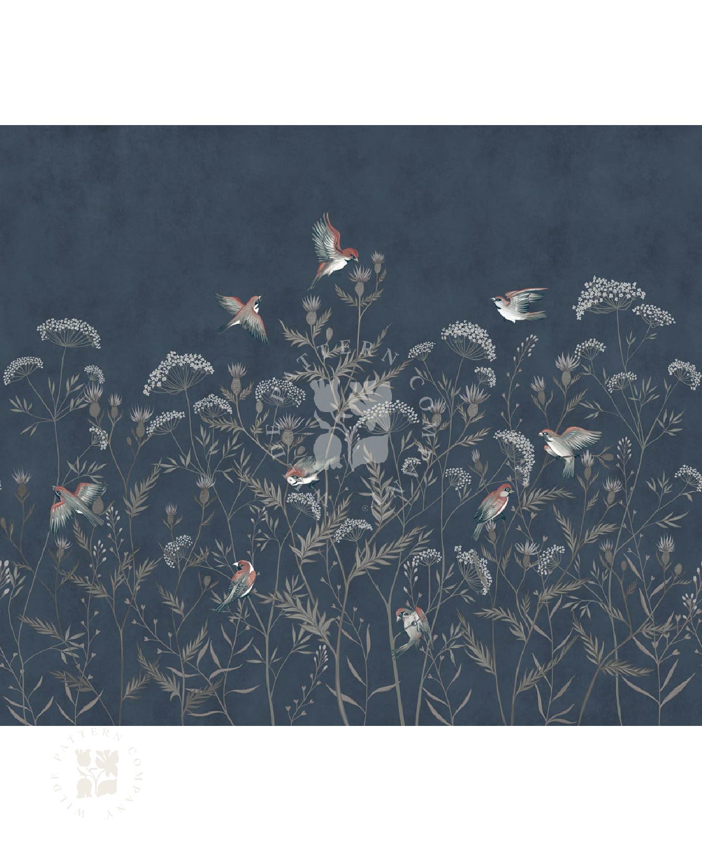 Sparrow Dusk, Oriental Wallpaper Mural