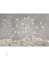 Desert Garden in Grey Mural